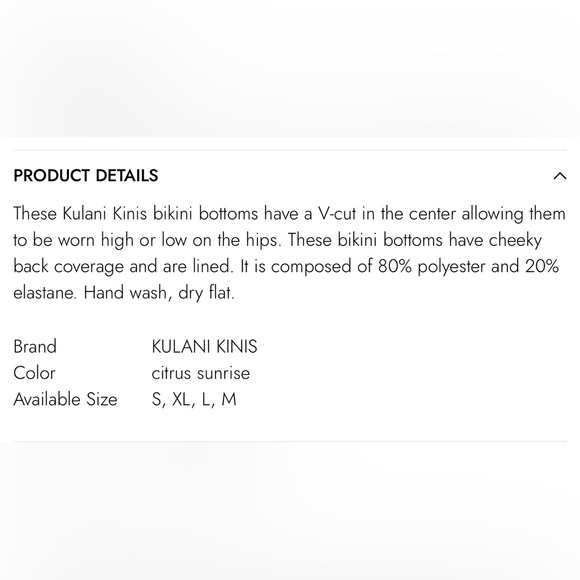 Kulani Kinis Bikini Set - Size S Top/M bottoms | Color: Citrus Sunrise - Picture 7 of 9